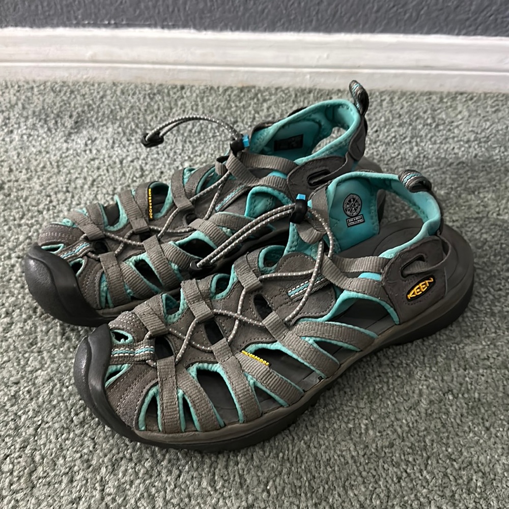 Keen Whisper Waterproof Closed Toe Hiking Sandals 1003717 Dark Shadow